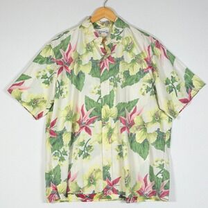 Vintage Reyn Spooner Hawaiian Shirt Mens XL Tropical‎ Floral Aloha Resort Chic
